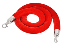 Twisted red velor rope
