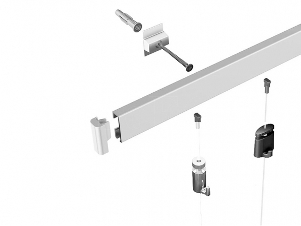 Bracket set CLICK RAIL WALL 1