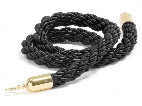 Braided rope, gold ends 2