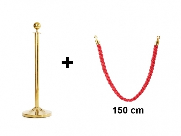 Barrier stand with 150 cm red rope 1