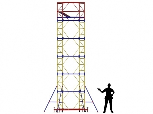 Mobile mounting tower on wheels 7