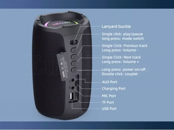 Wireless Speaker - Zealot S61, RENT 3