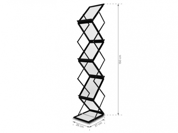 Booklet stand ZigZag A4 BLACK 1