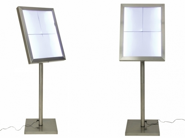 LED menu stand 4xA4 1