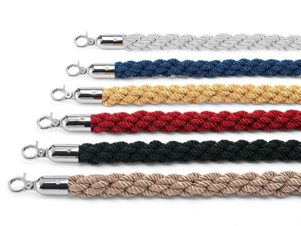 Braided rope, silver ends (DE)