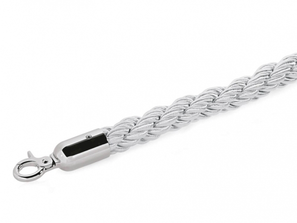 Braided rope, silver ends (DE) 2