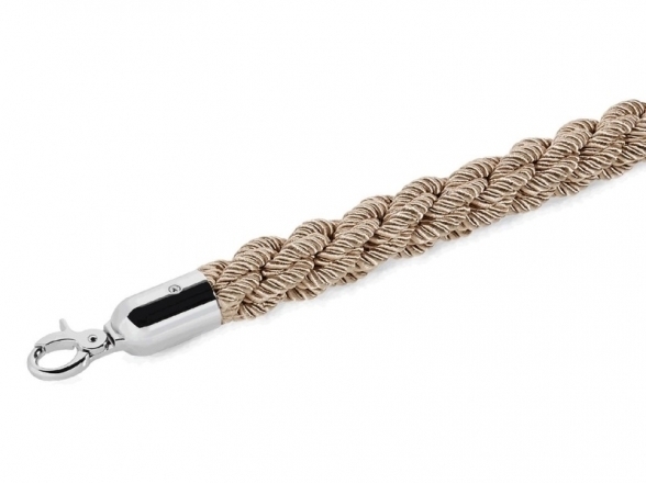 Braided rope, silver ends (DE) 16