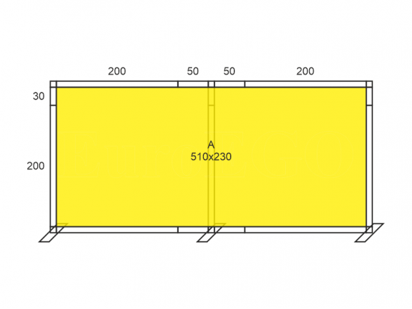 Stand X-10 (photo wall 510x230), RENT 5