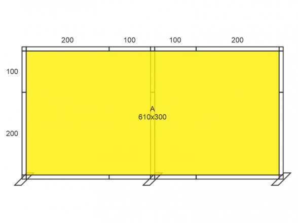 Stand X-10 (photo wall 610x300), RENT 5