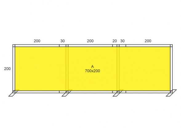 Stand X-10 (photo wall 700x200), RENT 5