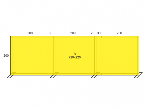 Stand X-10 (photo wall 700x200), RENT 6