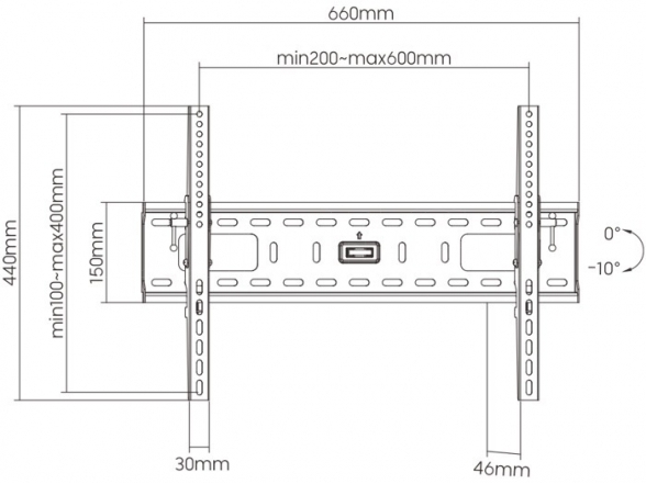 TV Bracket 37-70" / 75 Kg 1