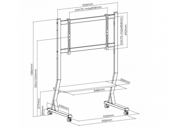 TV Stand 45-90" / 60 Kg, RENT 1